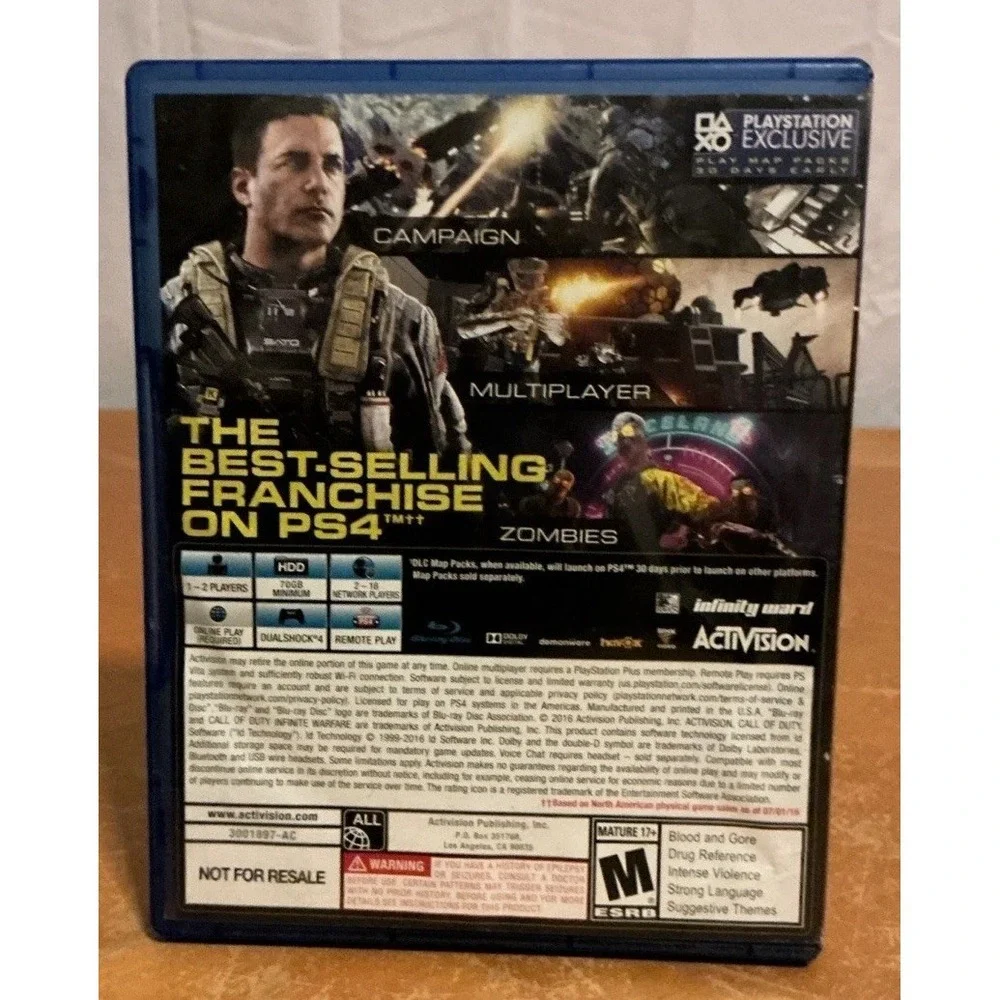 Activision Call of Duty: Infinite Warfare PS4 Shooter Online Playability M Rated